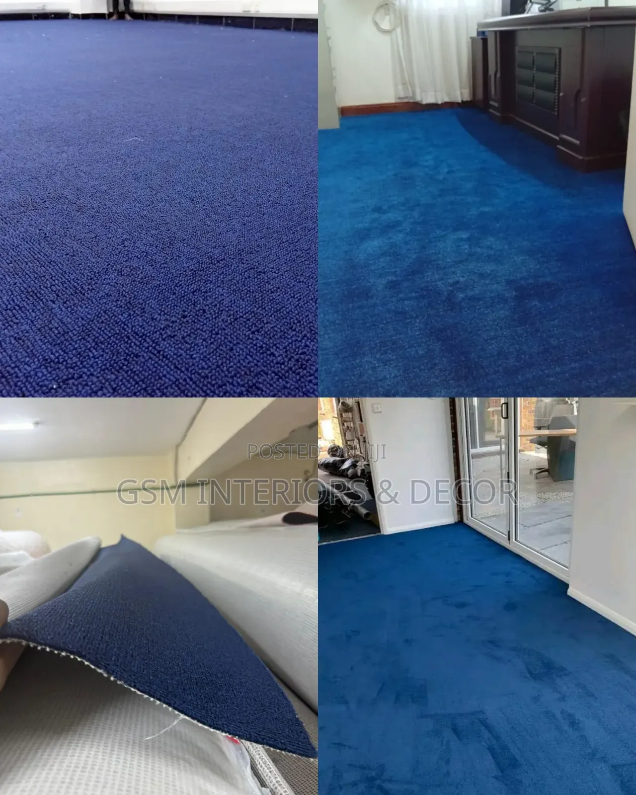 Wall to Wall Office Carpets Blue Dark and Oceans Blue Rays