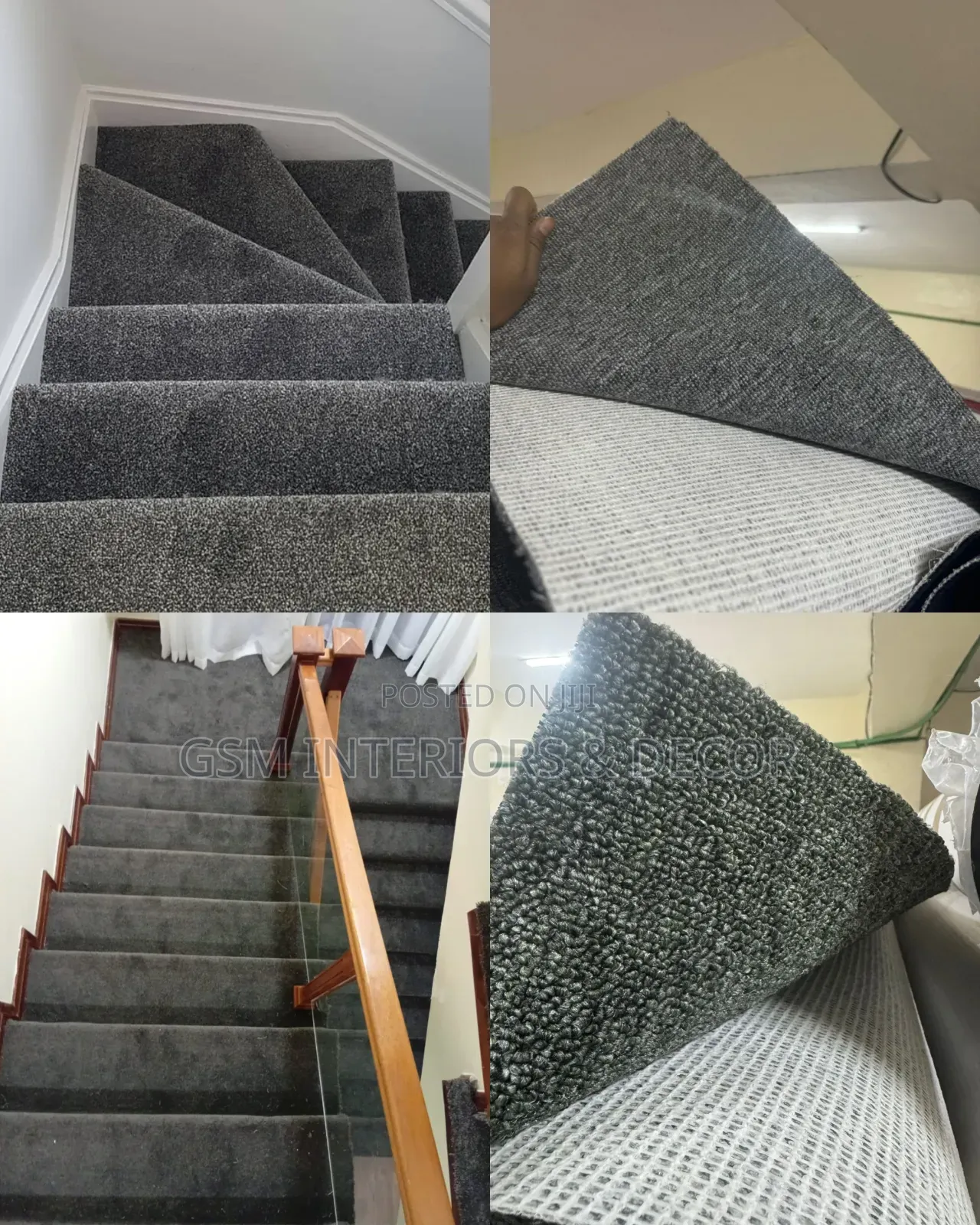 Grey Wall to Wall Carpets for Stairs and Flat Flooring Carpets