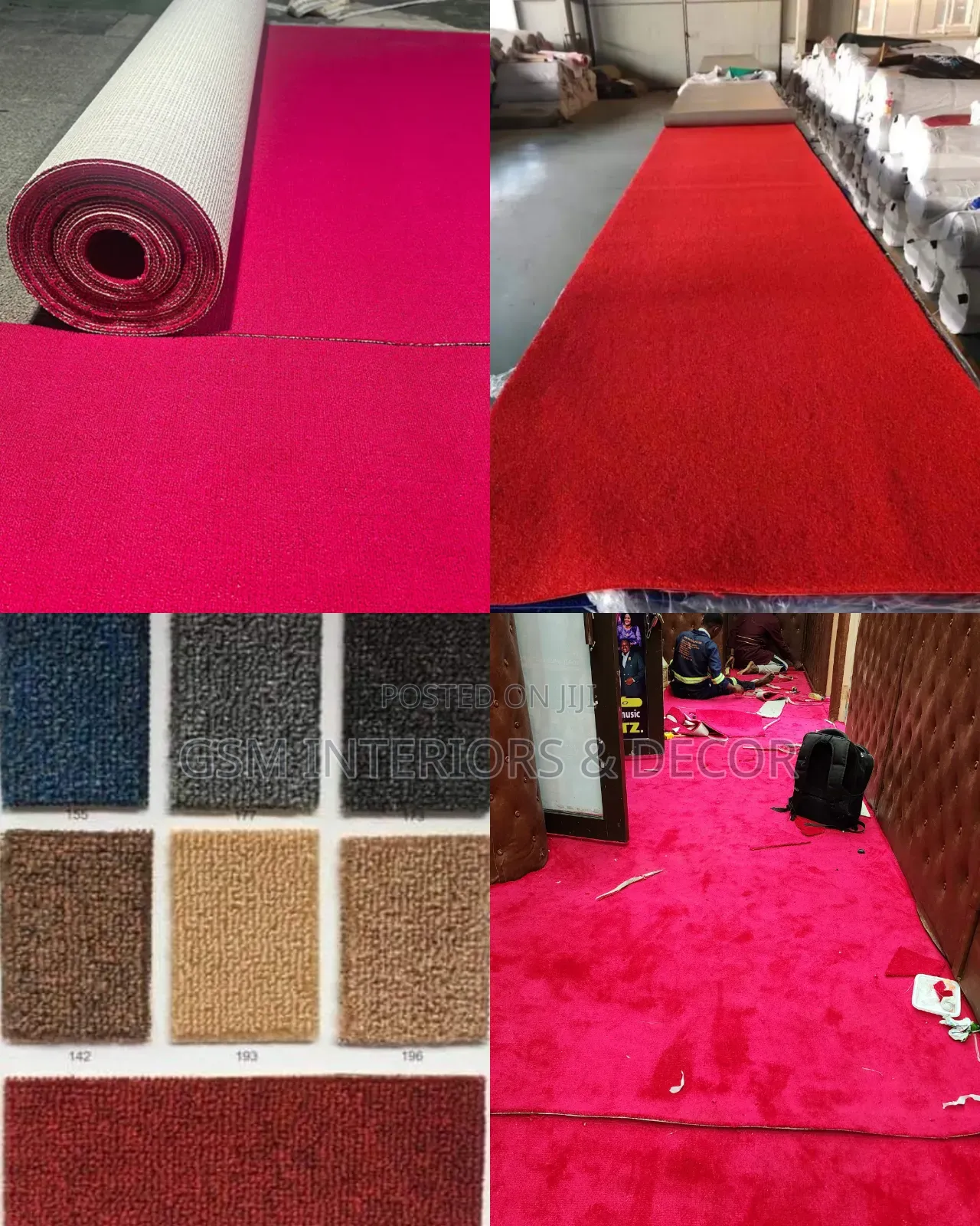 Wall to Wall Red Office Carpets in Executive Cosy Flooring