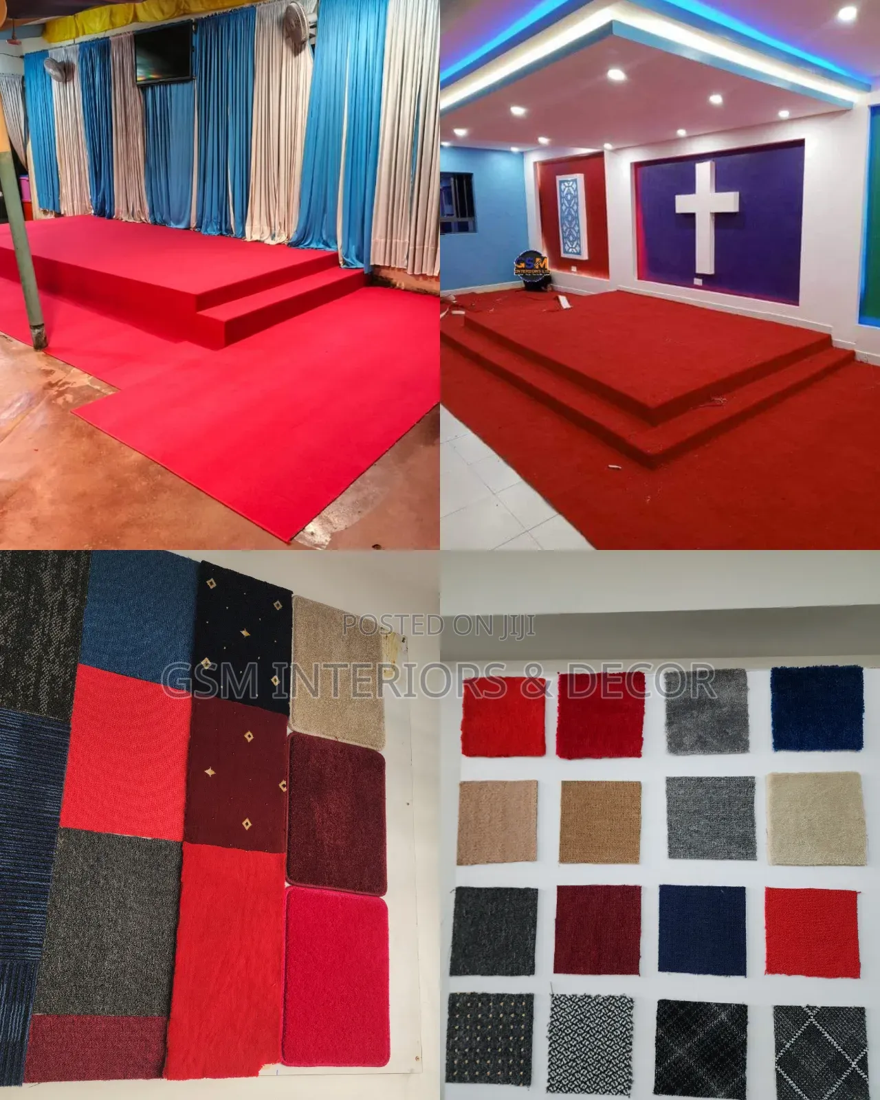 New Arrivals Red Carpets for Church Altar Installation Countrywide
