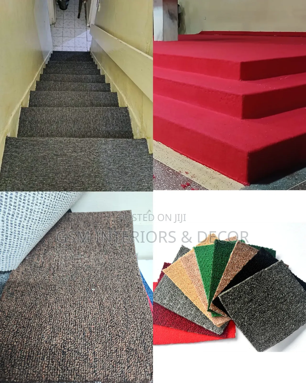 Wall to Wall Office Carpets in Bright Red and Dark Grey Wall to Wall