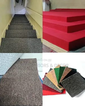 Wall to Wall Office Carpets in Bright Red and Dark Grey Wall to Wall
