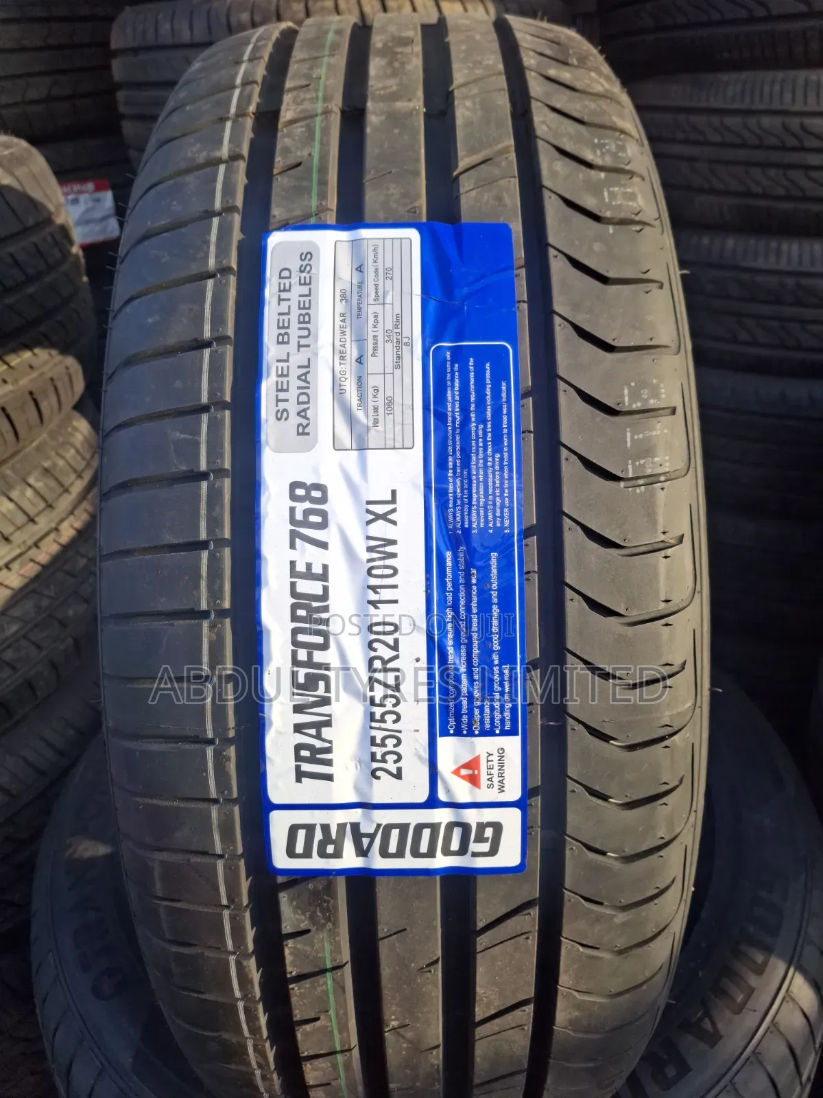 255/55zr20 Goddard Transforce Tire
