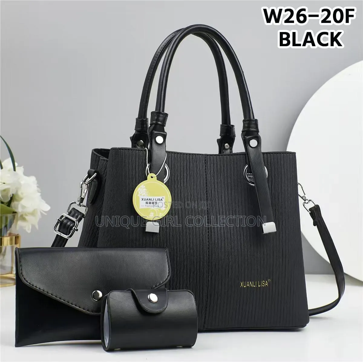 Premium 3-in-1 Xuanli Lisa Handbag Set – Elegant Pleated Design