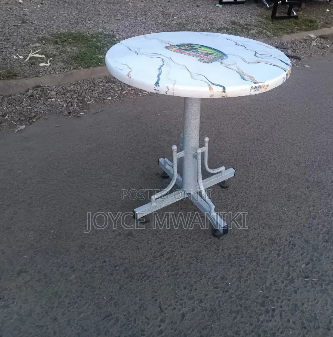 Round Restaurant Mixed Colours Marble Table