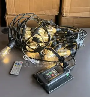 Solar String Lights Warm Cable 16meters Bulbs 8 Lighting Modes