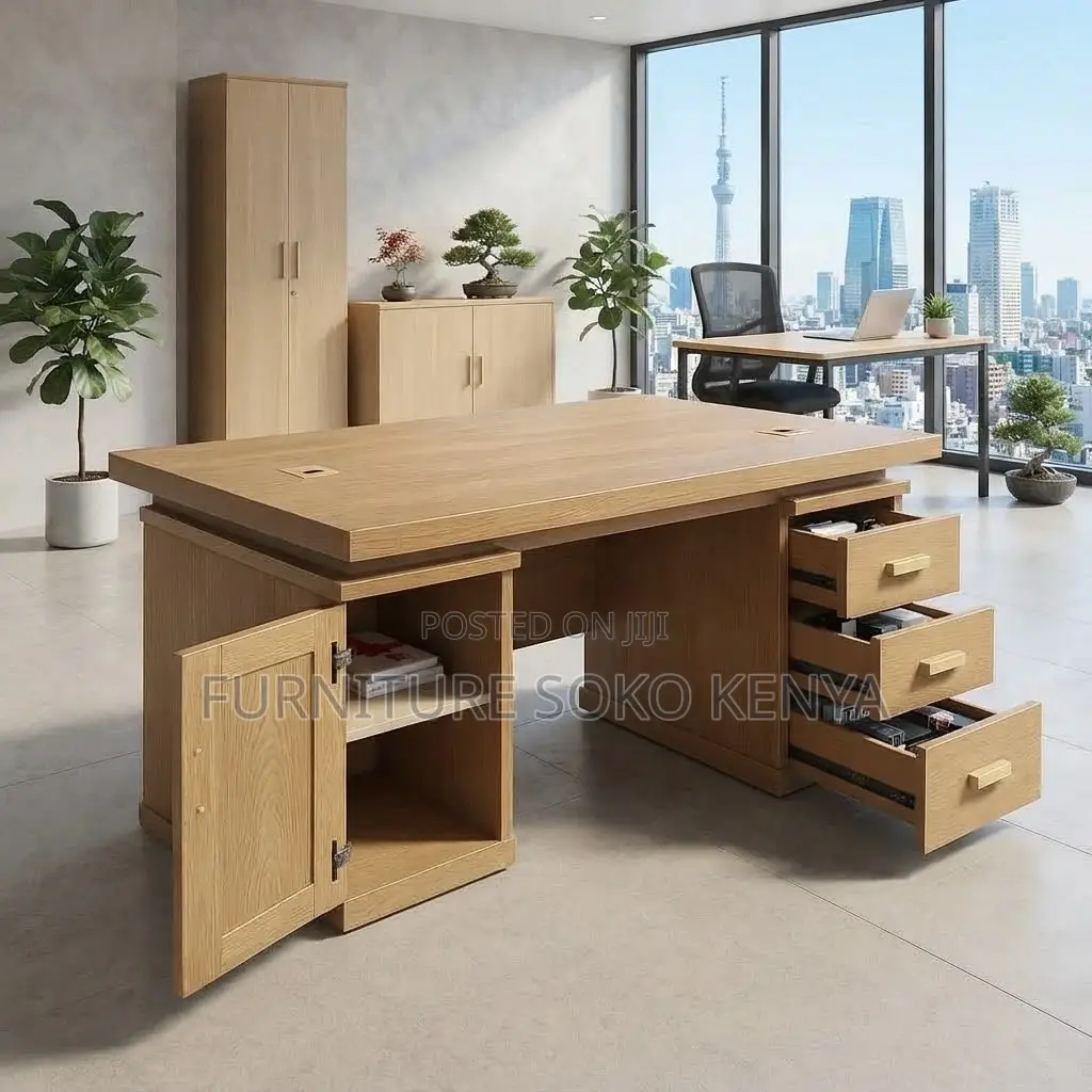 Executive Desk | 1400MM Golden Colored Home Space Desk