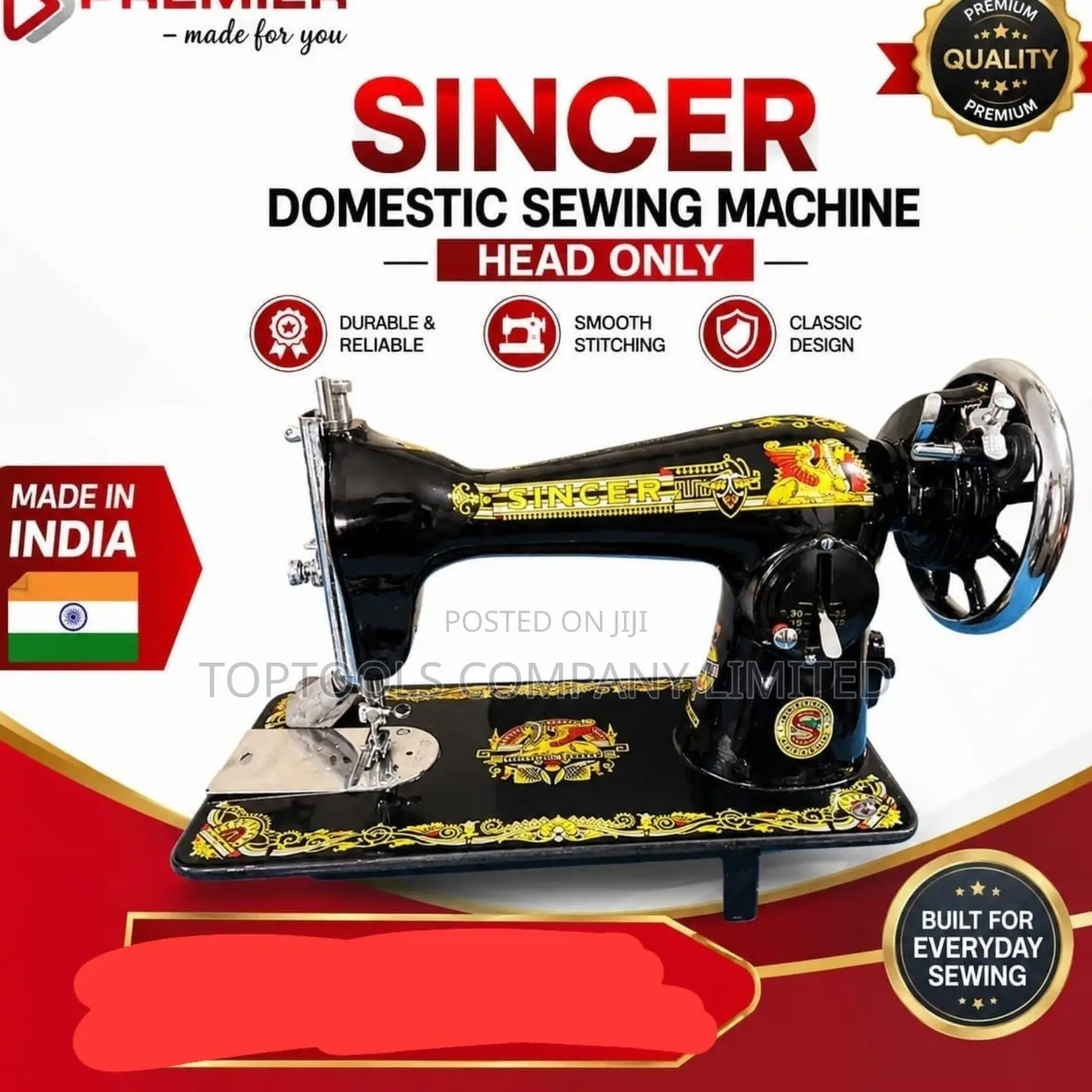 India Sincer Domestic Sewing Machine Head