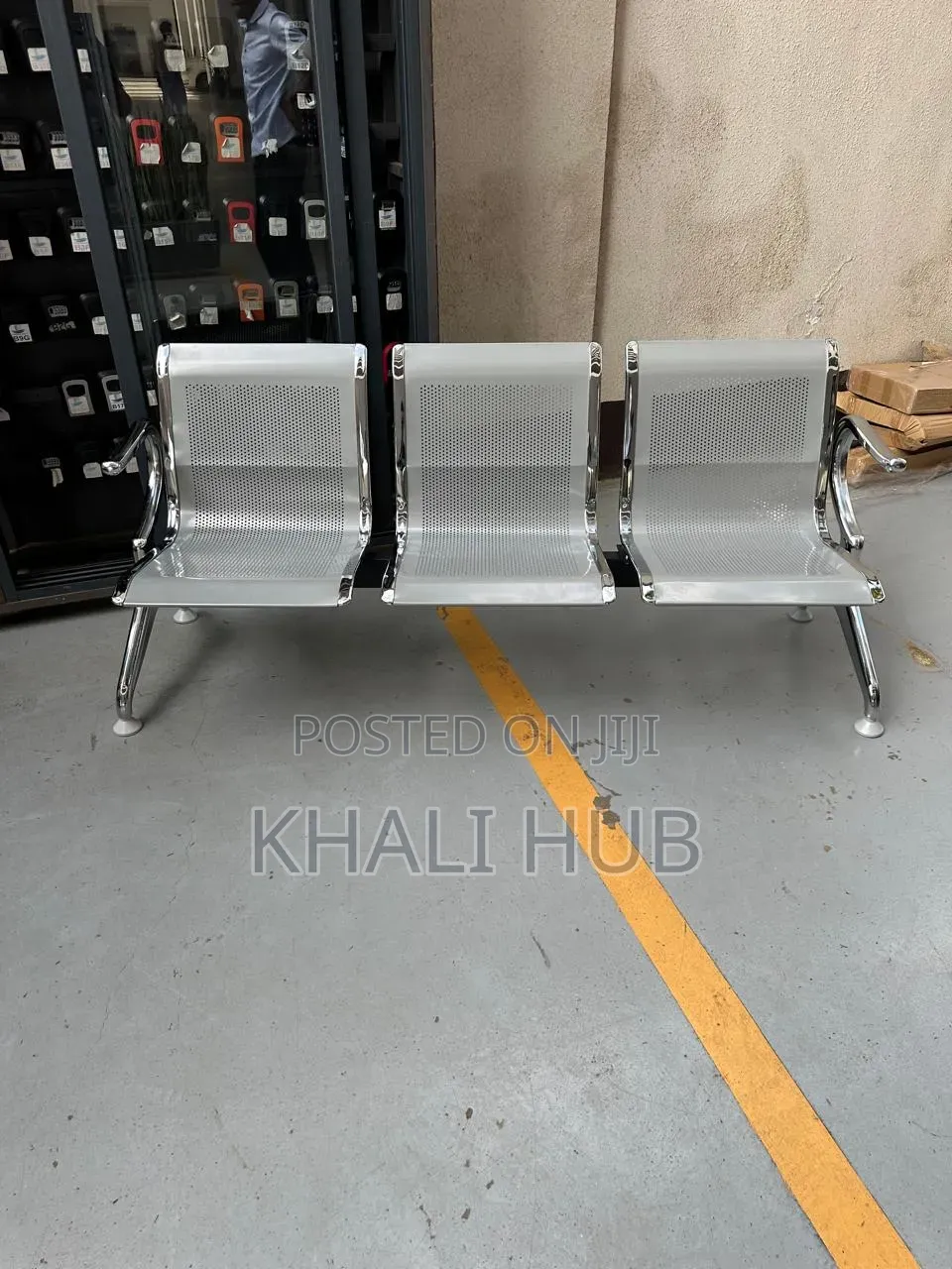 Metal Waiting Bench for Reception and Public Areas