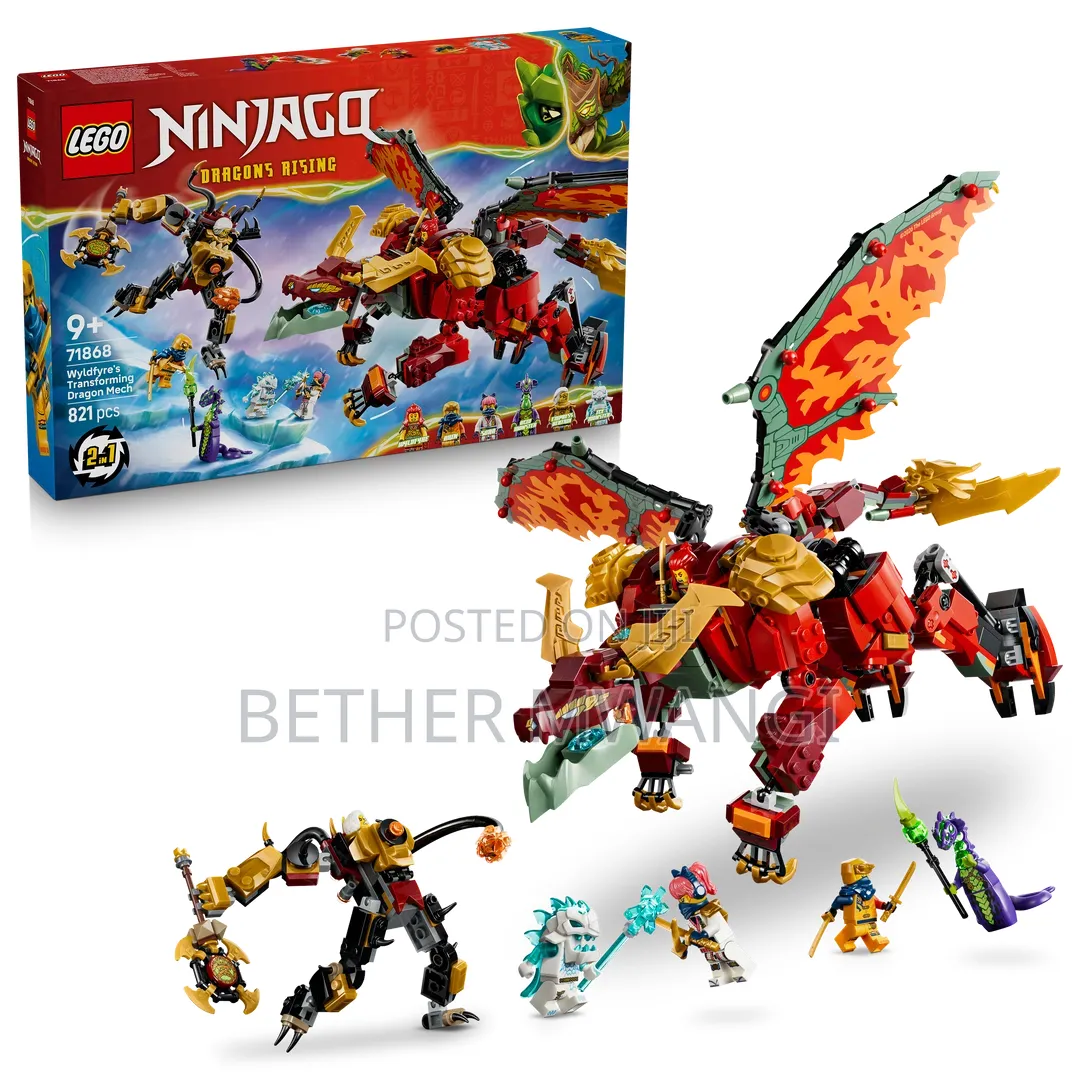 LEGO NINJAGO Wyldfyre's Transforming Dragon Mech - Building Set