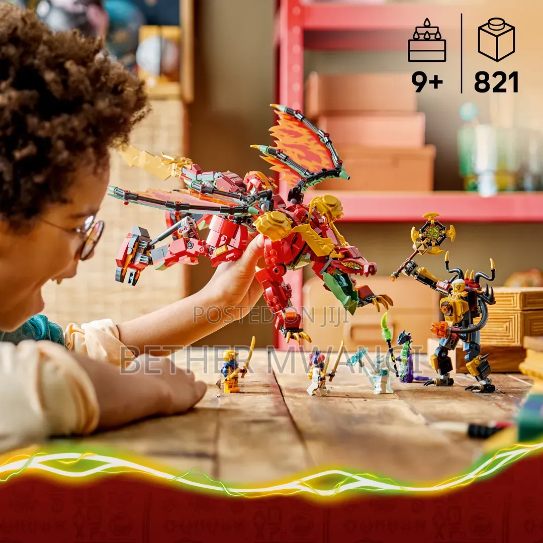 LEGO NINJAGO Wyldfyre's Transforming Dragon Mech - Building Set
