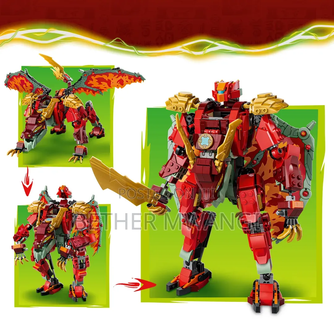 LEGO NINJAGO Wyldfyre's Transforming Dragon Mech - Building Set