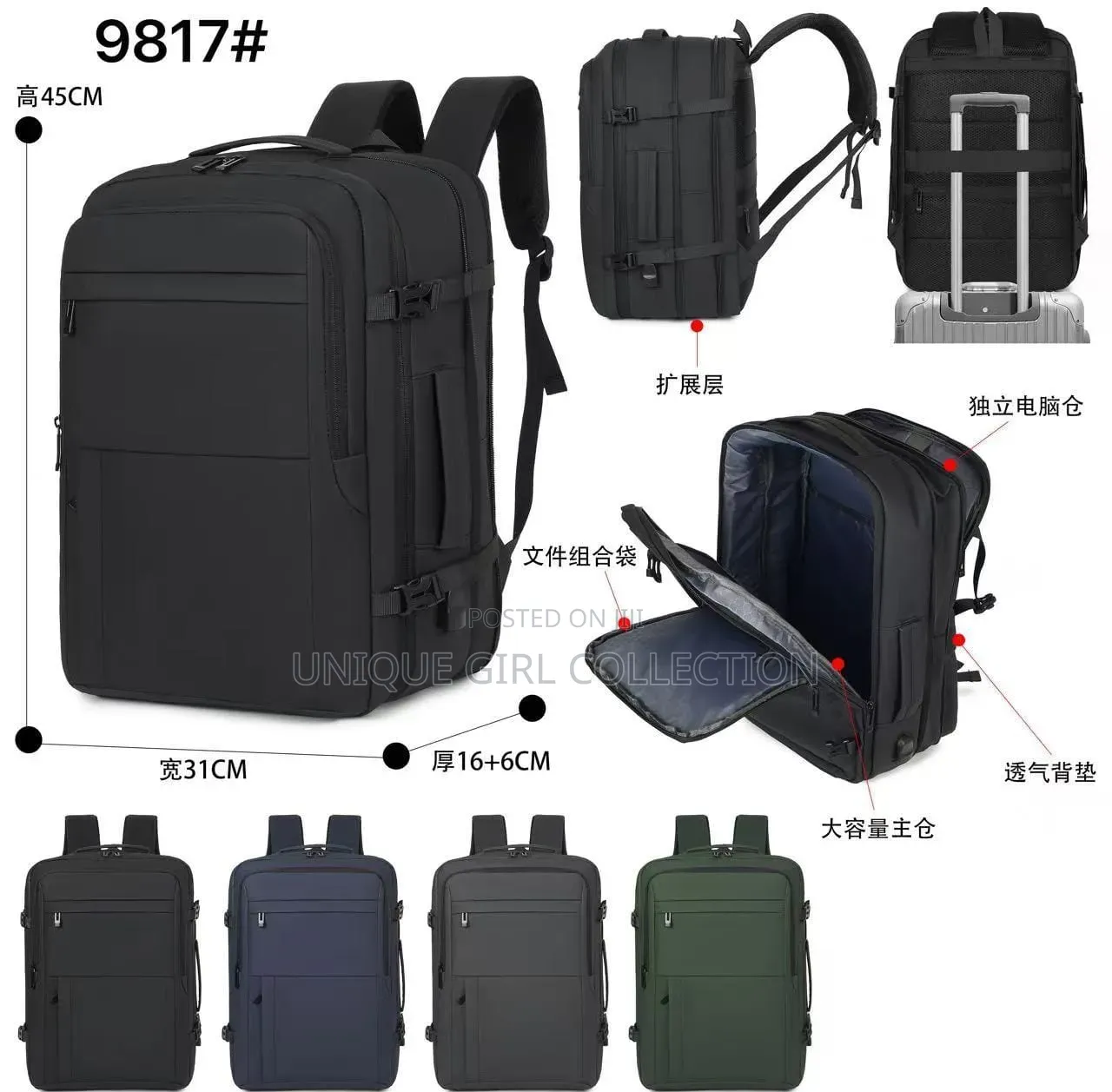 Premium Expandable 3 in 1, Smart Travel Backpack