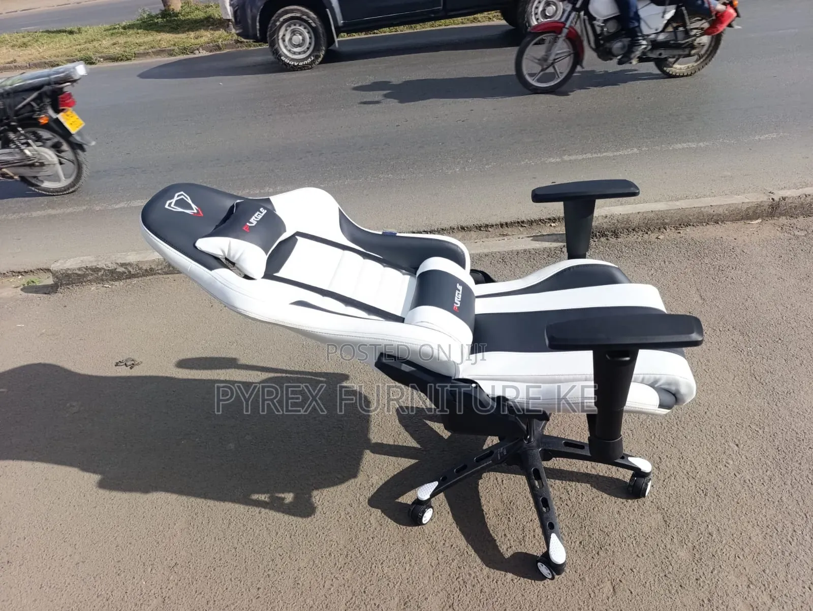 White-Blacj Gaming Chair