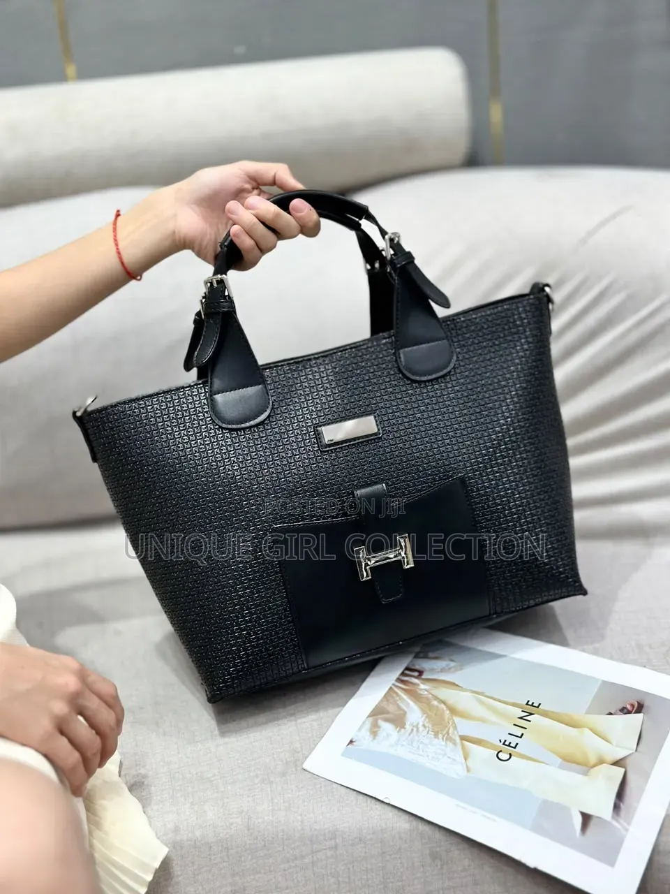 Trendy Women’s Structured Tote Bags – H-Buckle Detail