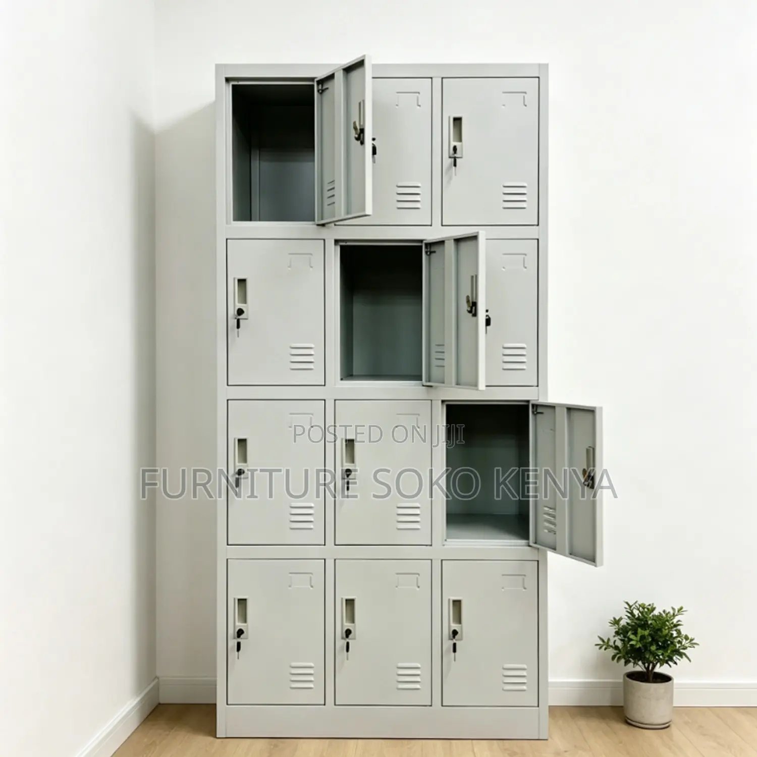 Drawered Urban Cabinets | 12 Lockers Grey | Modern Executive Cabinets