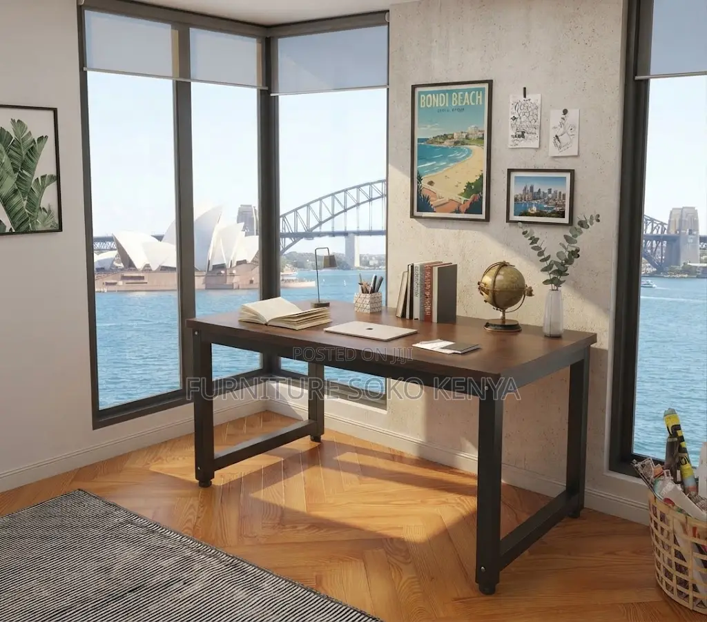 Home Computer Table | Ergonomic Brown Modern Laptop Desk