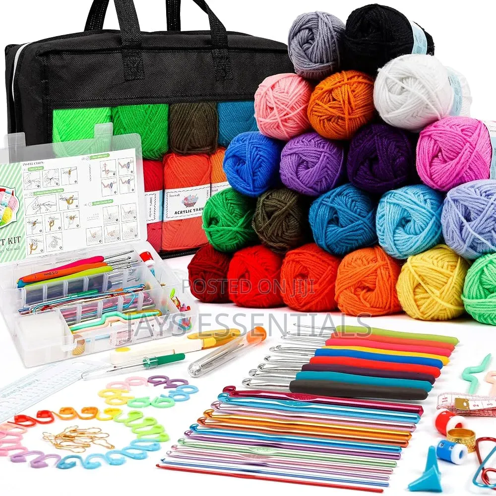 113pc Crotchet Kit With Yarn Gift Set