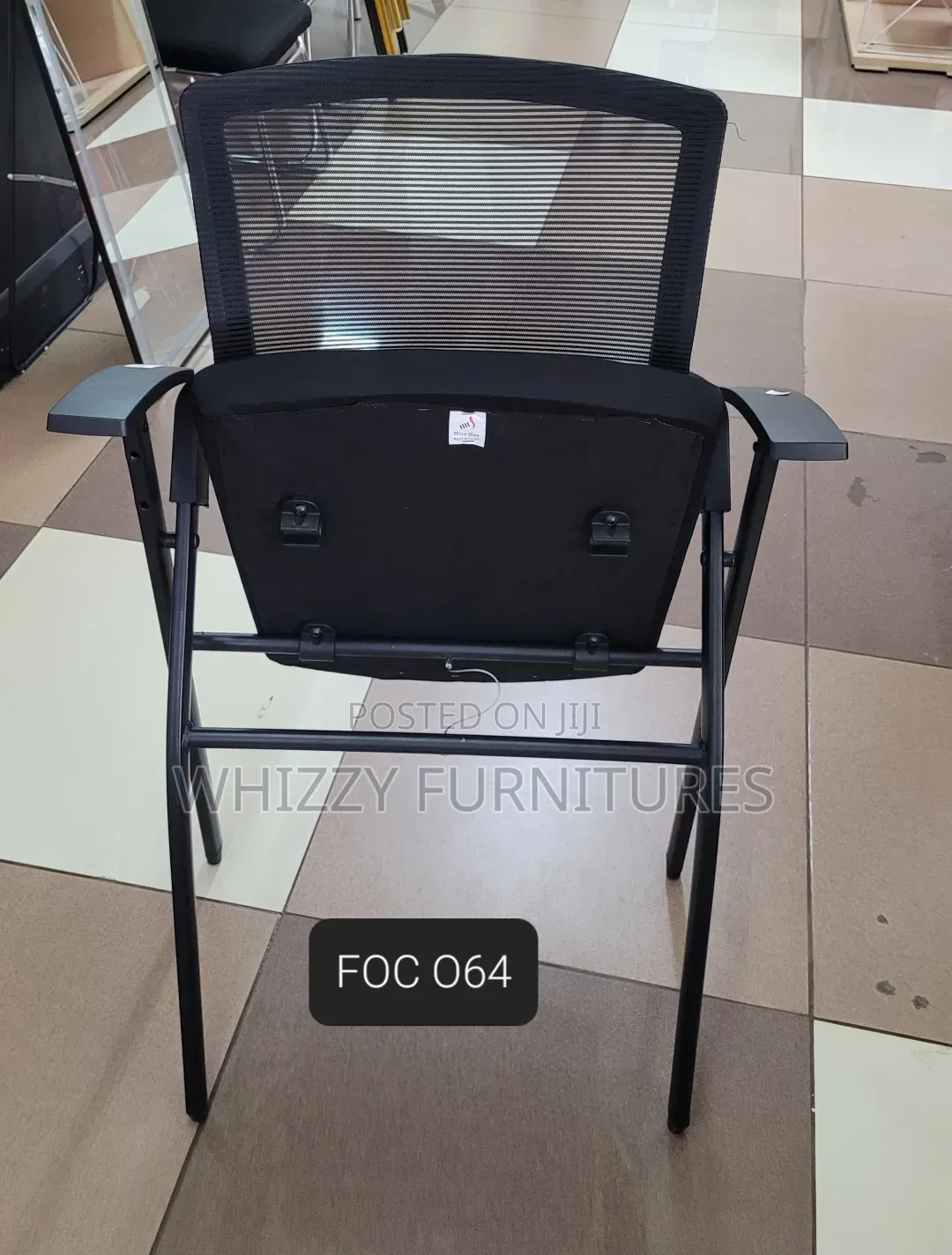 Foldable Black Office Waiting Chairs