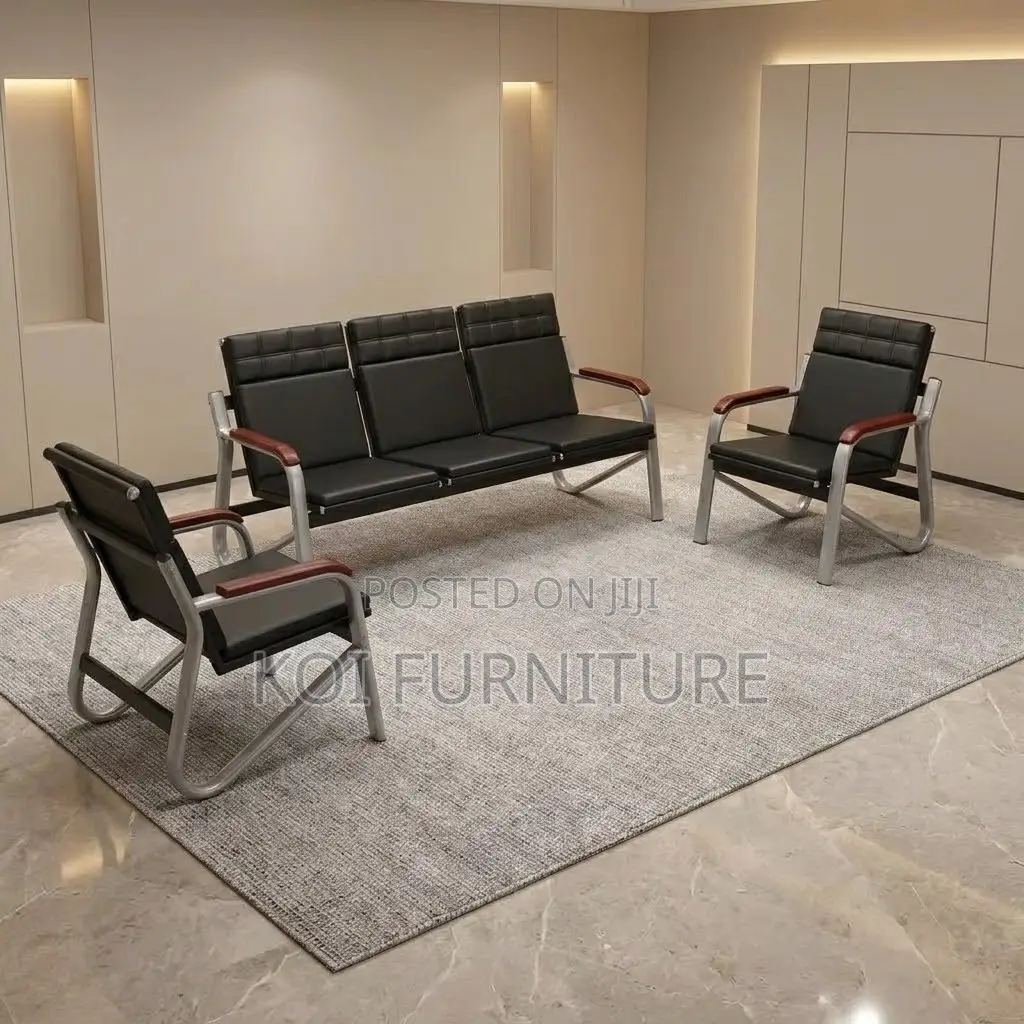 Executive Sofa Sets | Armed High Back Leater 5 Seater Sofa Set