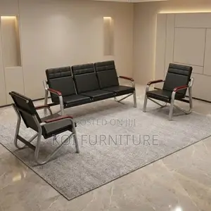 Executive Sofa Sets | Armed High Back Leater 5 Seater Sofa Set