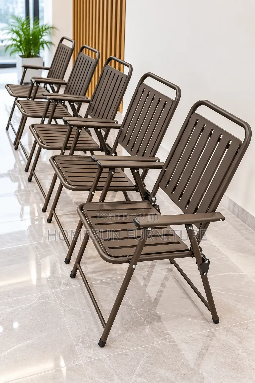 Folding Chair Heavy Duty Metal With Armrests