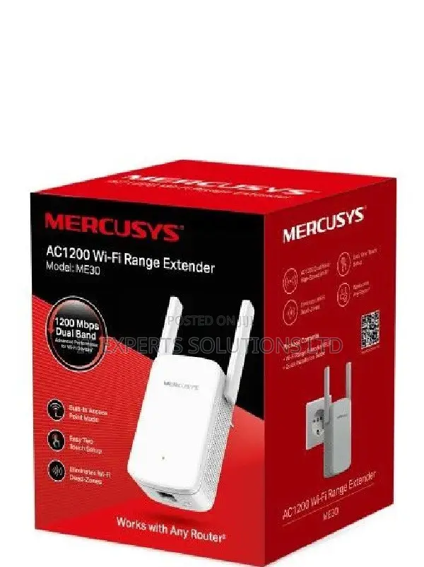 Mercusys AC1200 Wi-Fi Range Extender ME30