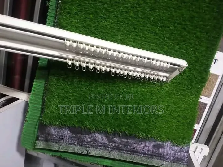 Modern Double Aluminium Rails - Curtains and Sheers Holder's