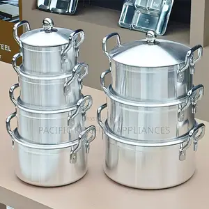 TORNADO TC 14 Piece Set Aluminum Cooking Pots and Lids.
