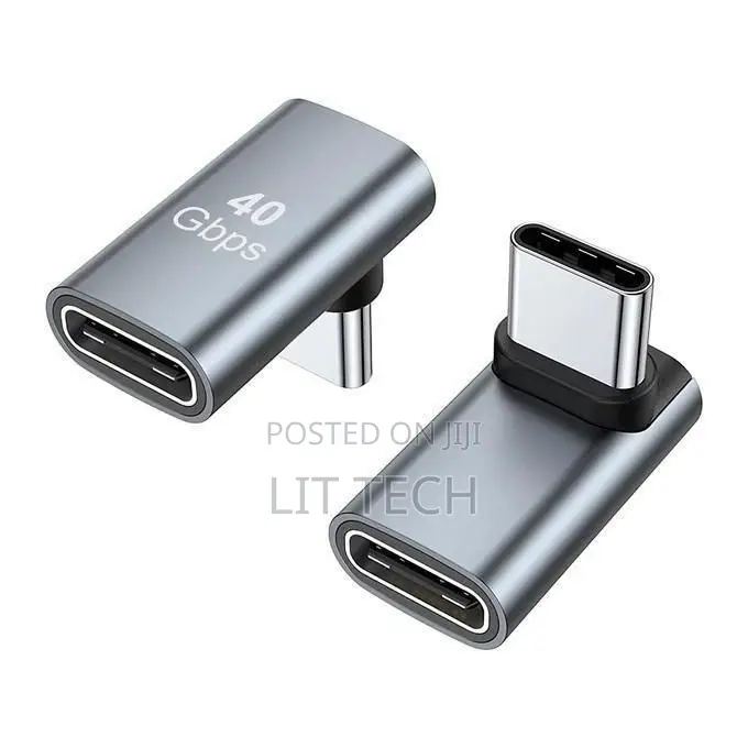 Right Angle USB C Adapter Male to Female Extender