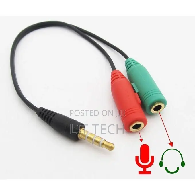 3.5mm Male to Female Audio Splitter - Microphone & Headset Adapter