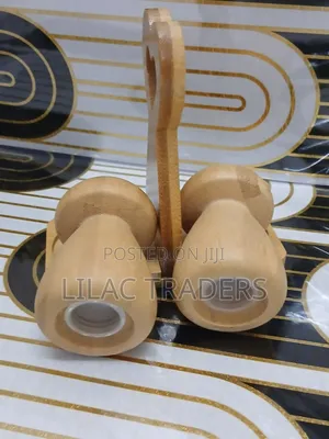 Mushroom Shape Salt and Pepper Shaker Set With Stand Alp