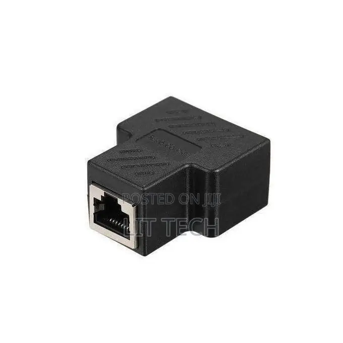 Rj45 Splitter Adapter Connector 1 to 2 Female Ports