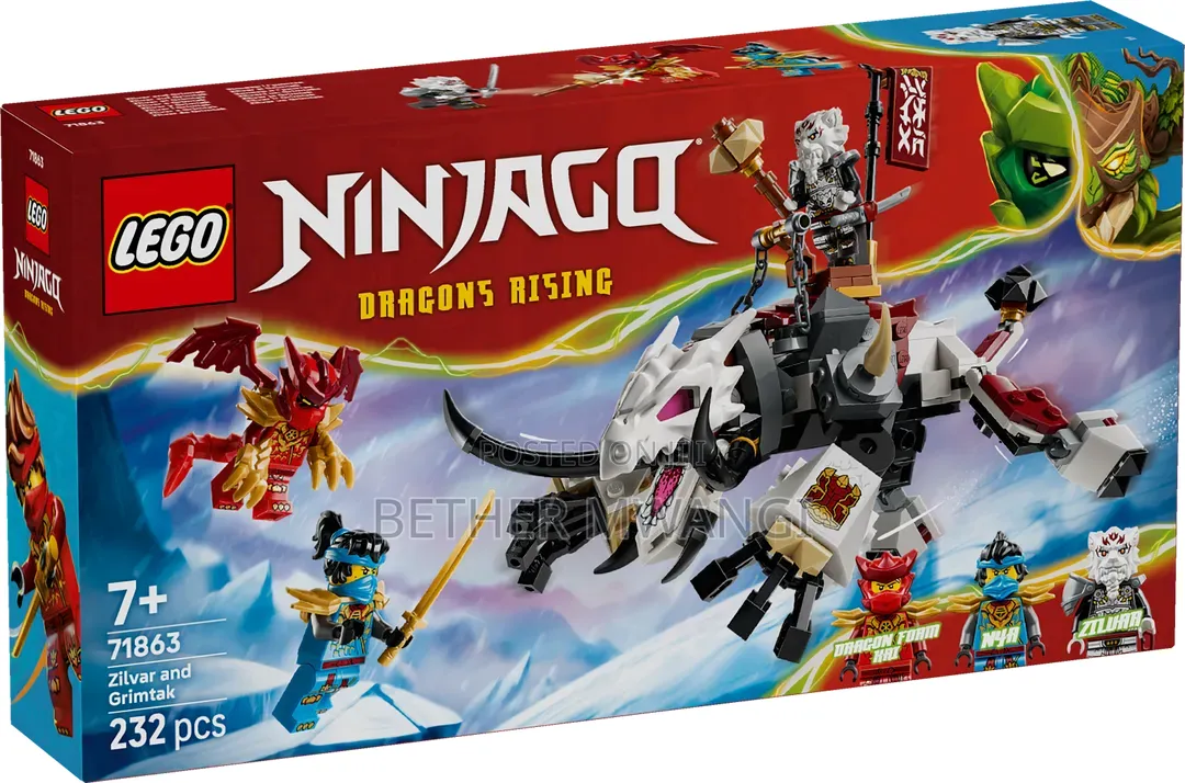 LEGO NINJAGO Zilvar and Grimtak the Dragon Beast Building Set