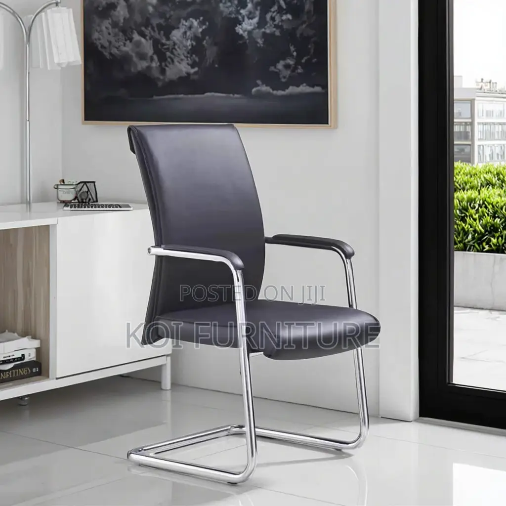 Reception High Chairs | Non Adjustable Leather Office Chair