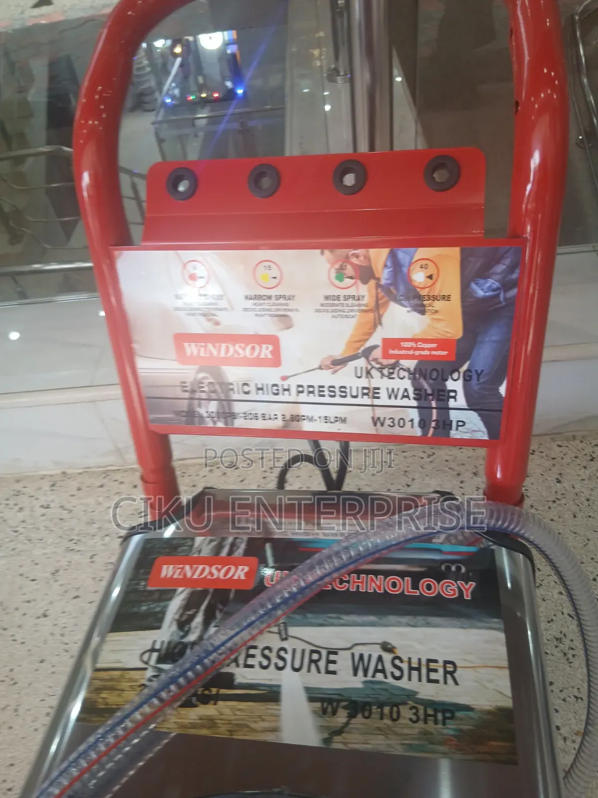 Windsor UK Electric High Pressure Car Washer W3010 3h 300psi