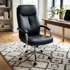 Office Clerical Chair | Mid Back Leather Adjustable Swivel Seat