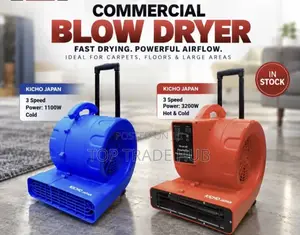 Kicho Commercial Blow Dryer for Carpets & Floors 3 Speed - Hot & Cold