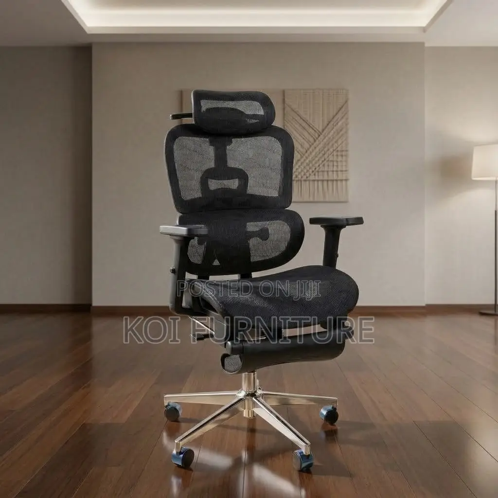 Office Executive Seat | Recliner Fabric Orthopedic Chair With Footrest