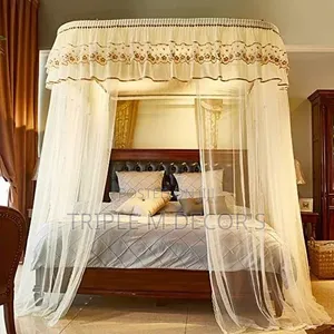 6x6 2-Rail Stand Mosquito Net – Premium Bed Canopy