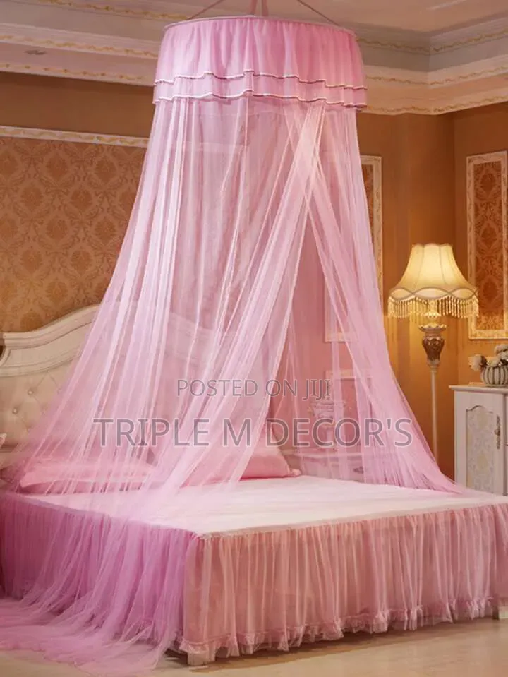 Queen Size Pink Round Mosquito Net