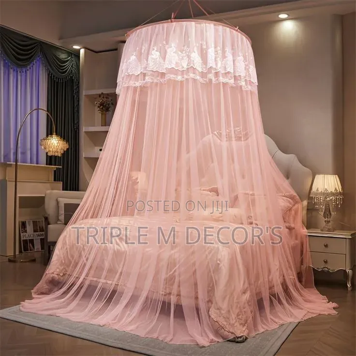 Queen Size Pink Round Mosquito Net