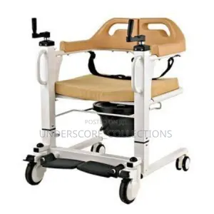 Manual Patient Transfer Chair With a Built-in Commode and Shower Seat