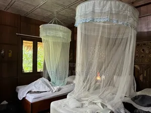 White Round Mosquito Net for King Size Bed (6x6)