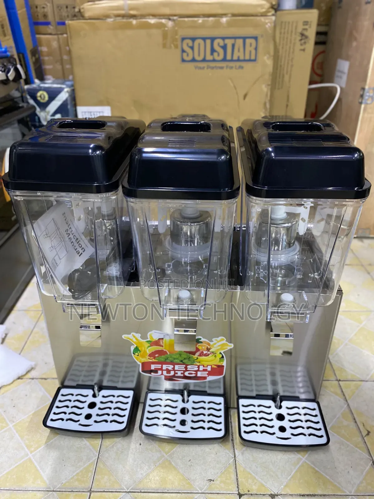 Euromax Commercial Juice Dispenser 3 Taps JD-163