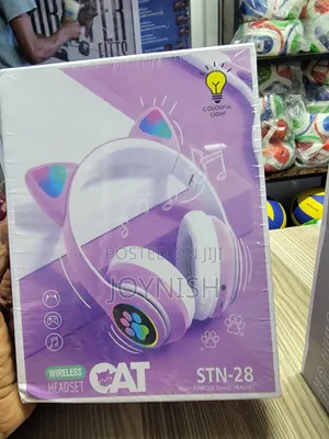 STN-28 Cat Ear Headphones Purple