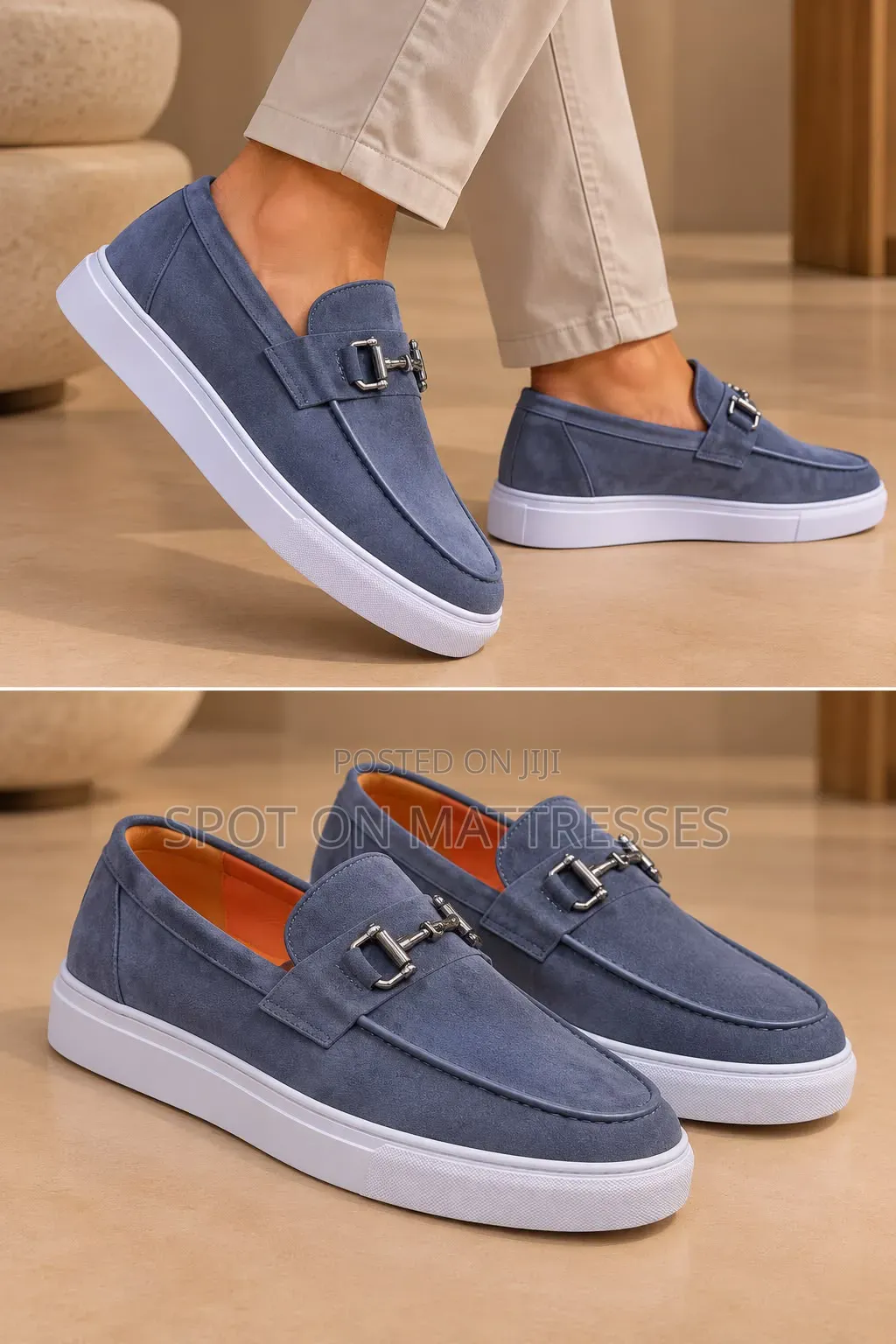 Santoni Suede Loafers for Men. Sizes 40-45. We Deliver Countrywide!