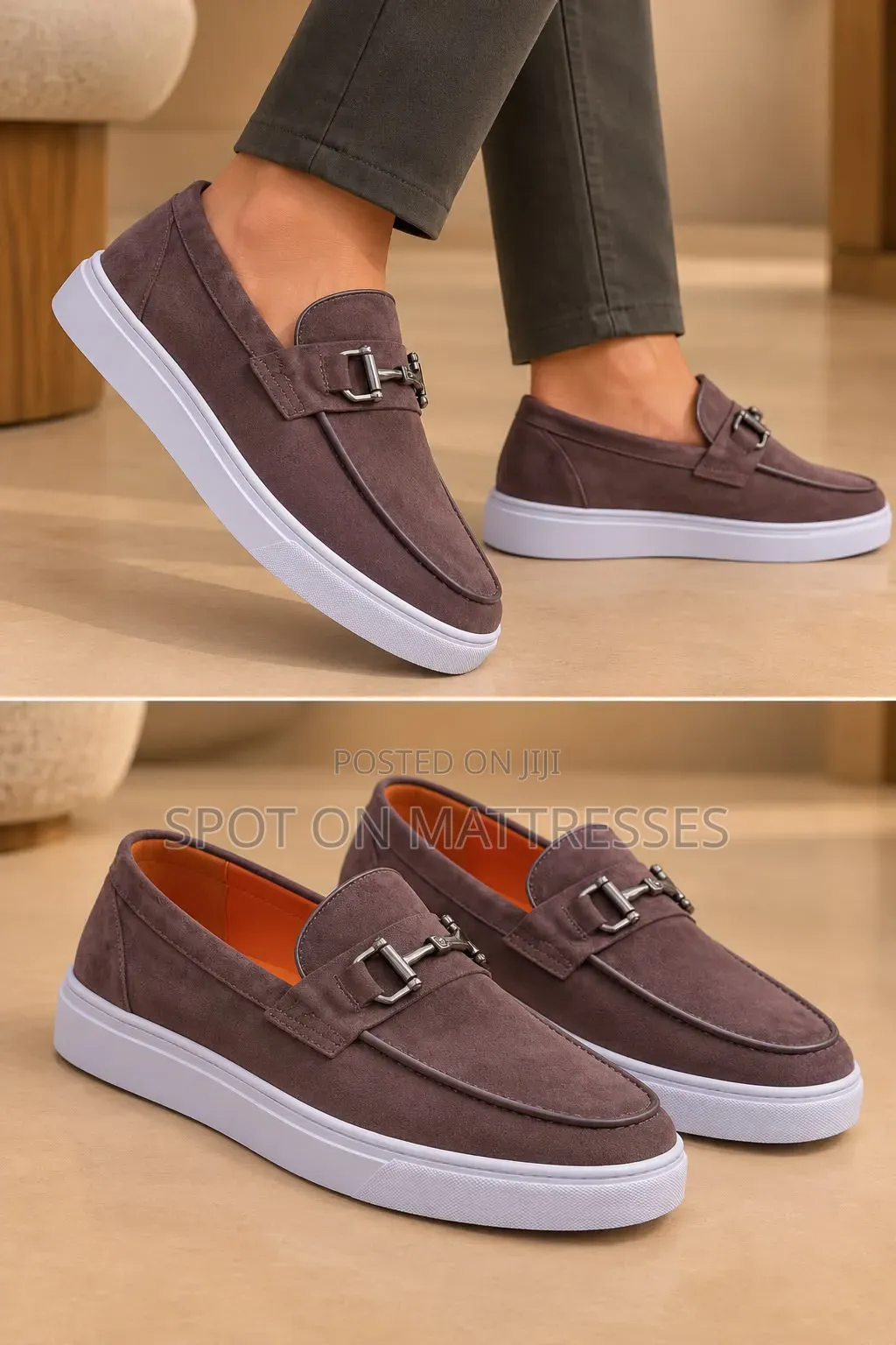 Santoni Suede Loafers for Men. Sizes 40-45. We Deliver Countrywide!