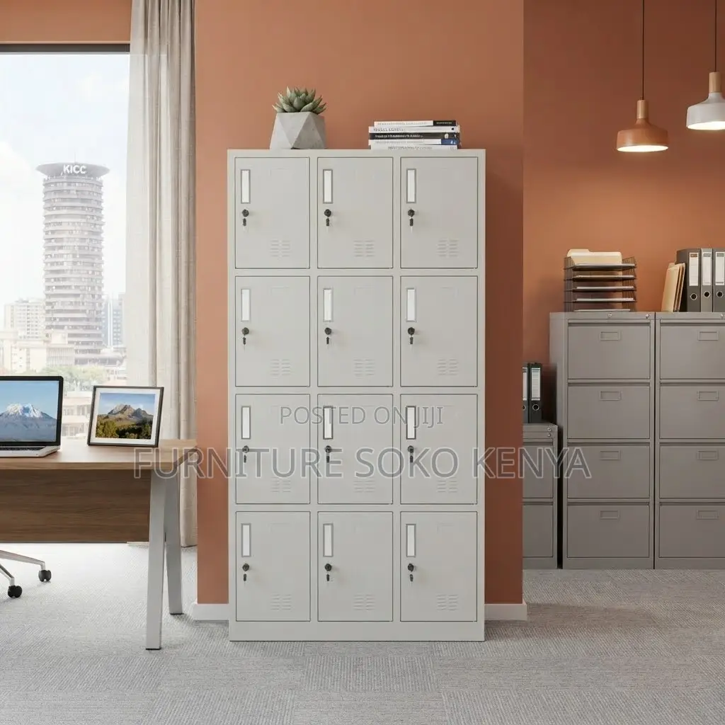 Office Cabinet : Y12 12-Door Metal Locker Cabinet