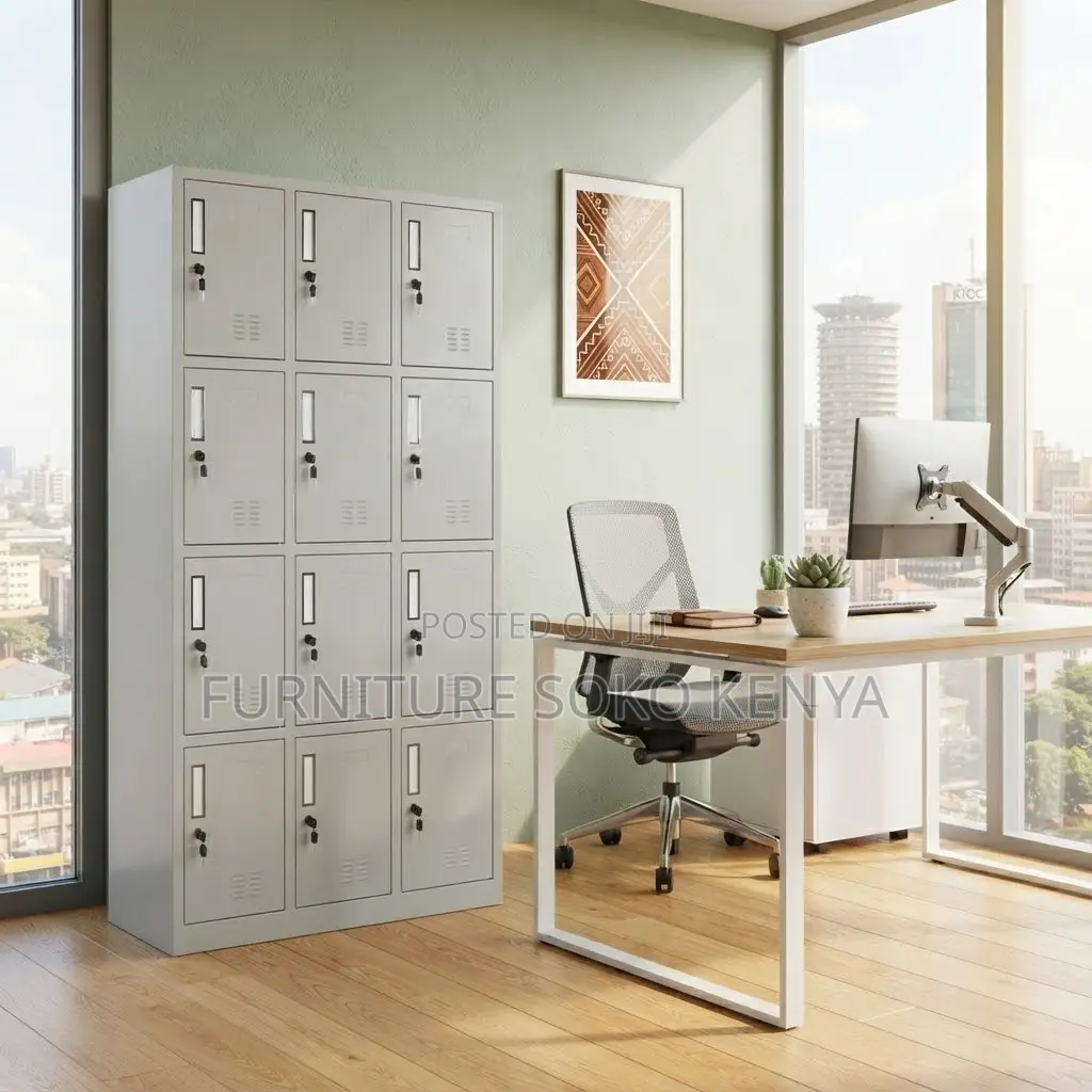 Office Cabinet : Y12 12-Door Metal Locker Cabinet